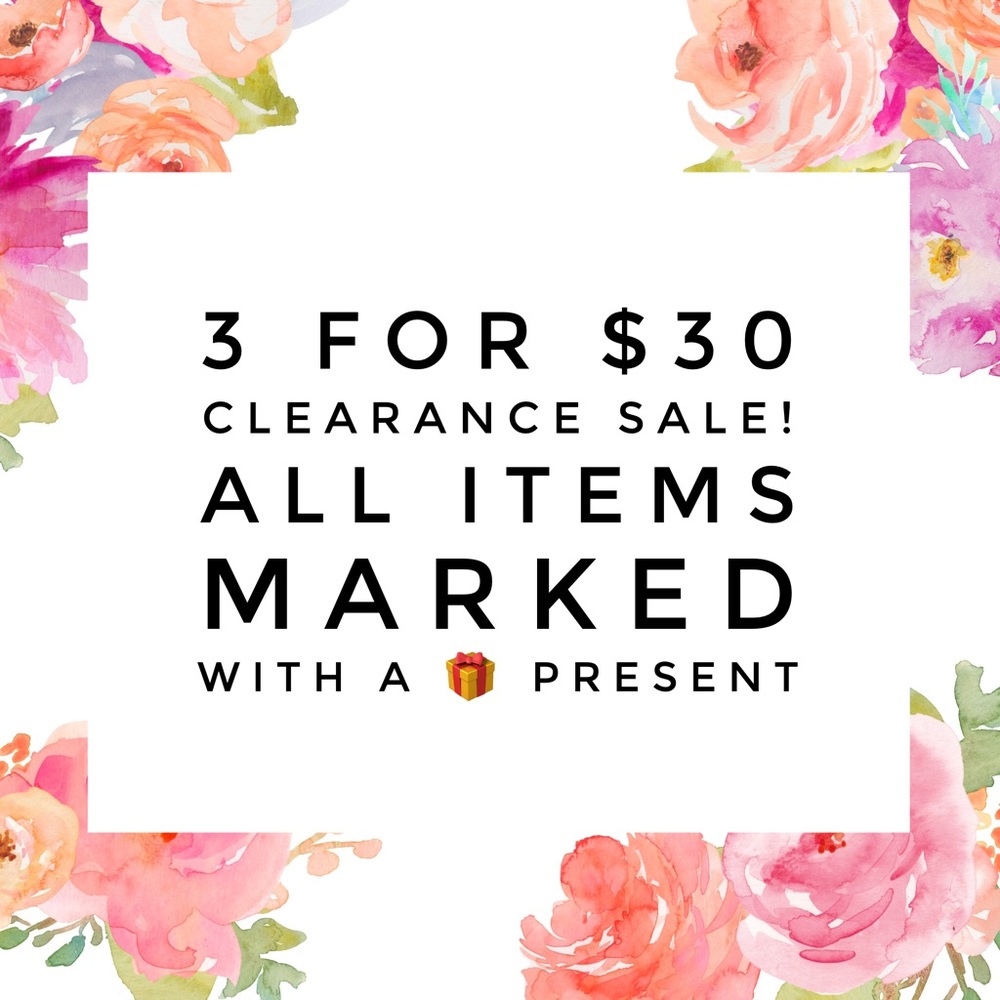 3/$30 Clearance- scroll down to bottom of closet